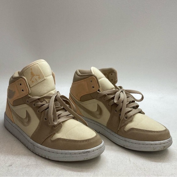 Nike Shoes - Nike Tan and Cream High-Top Sneakers